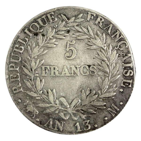 France AN13M 5 Francs F-VF