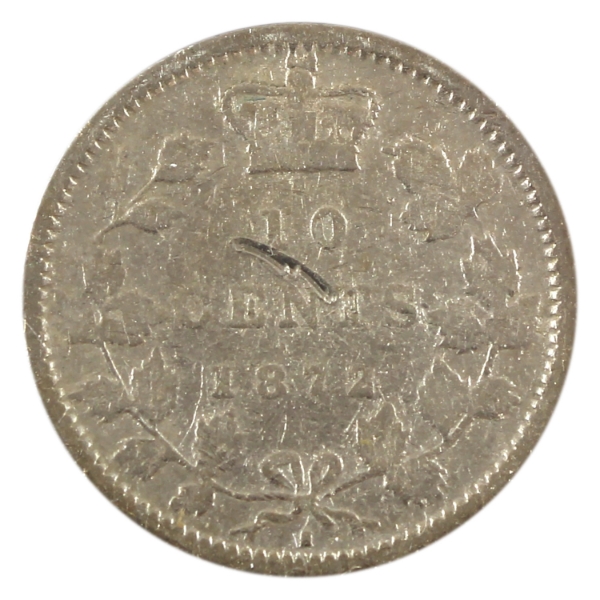 10-cent 1872H Very Good