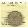 Image 1 : 50-cent 1932 ICCS VG10