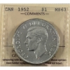 Image 1 : Silver $1 1952 WL; 2/2 ICCS MS63