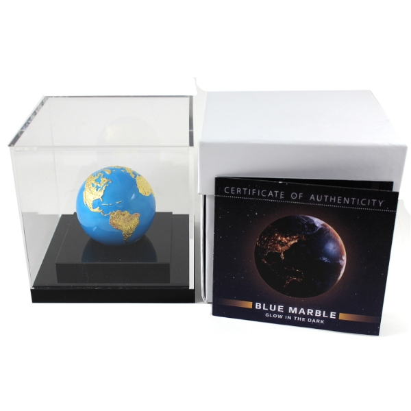 Barbados Silver 2023 $5 Blue Marble- Glow in the Dark 3oz .999 Fine Silver (Tax Exempt)