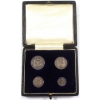 Image 1 : Great Britain Maundy Set 1908 King Edward VII 4pc Sterling Silver in Original Case