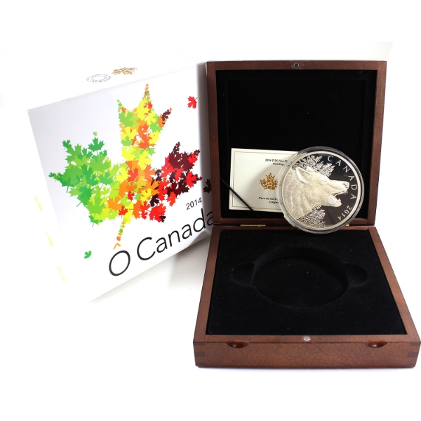 2014 $125 Howling Wolf Half Kilo Fine Silver (Tax Exempt)