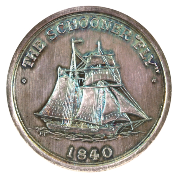 Canada-Toronto 1953  "The Schooner Fly 1840" .999 Fine Silver Medallion *Rare!*