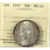 Image 1 : 50-cent 1937 ICCS MS63