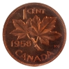 Image 2 : 1-cent 1958 ICCS PL67 Red 