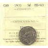 Image 1 : 5-cent 1931 ICCS MS63