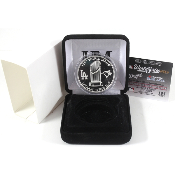 1oz 2025 Highland Mint MLB 121st World Series Dodgers vs. Blue Jays .999 Fine Silver (Tax Exempt)