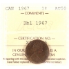Image 1 : 1-cent 1967 Double 1967 ICCS AU50