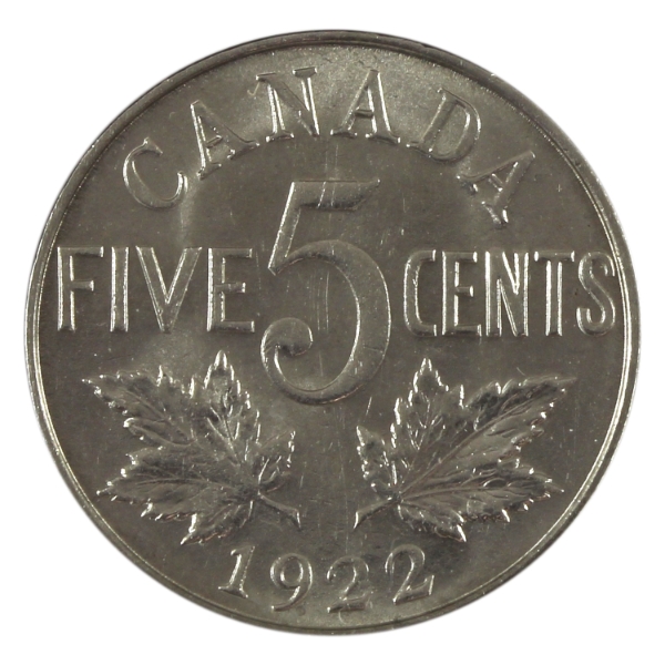 5-cent 1922 Near Rim BU