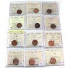 Image 1 : 1-cent 1939-1951 ICCS MS64 Red. 12pcs.