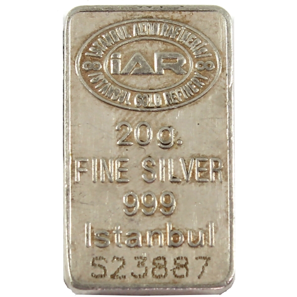 20g Istanbul Altin Rafinerisi .999 Fine Silver Bar (Tax Exempt)