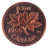 Image 2 : 1-cent 1955 SF, Large Denticles ICCS PL66 Heavy Cameo