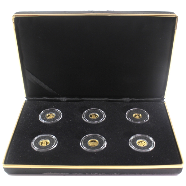 World's Most Affordable Gold Coin Collection 0.5g .9999 Fine Gold 6-Coin Set (Tax Exempt)