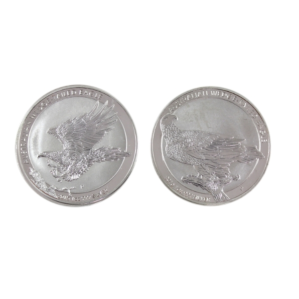 2x 1oz Australia 2015 & 2016 $1 Wedge-Tailed Eagle .999 Fine Silver Rounds. 2pcs