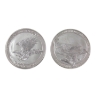 Image 1 : 2x 1oz Australia 2015 & 2016 $1 Wedge-Tailed Eagle .999 Fine Silver Rounds. 2pcs