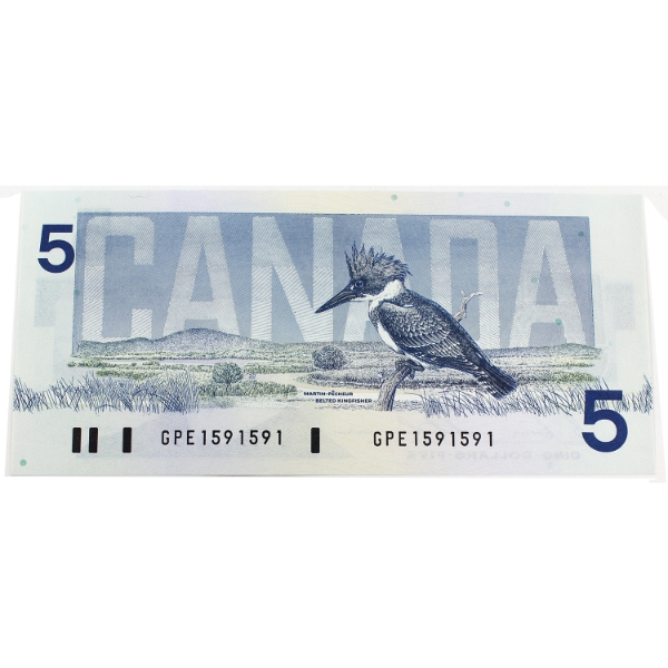 BC-56c-N10-ii 1986 $5 3 Cycle REPEATER CUNC Bonin-Thiessen SN: GPE1591591