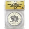 Image 1 : 2018 $5 30th Anniversary of the Maple Leaf ANA Privy Mark ANACS PF70 Fine Silver Coin (Tax Exempt)