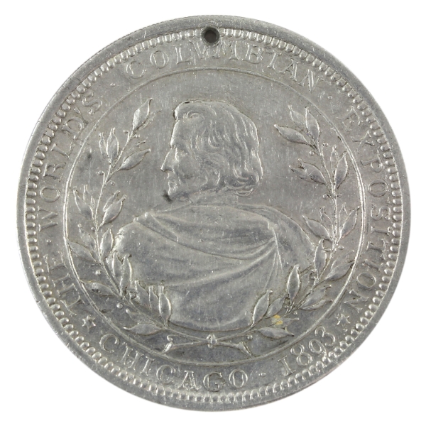USA 1893 The World's Columbian Expo Horticultural Building Token 5.5g-Cupronickel & Zinc, 35.5mm.