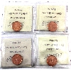 Image 2 : 1-cent 2005P First Day, 2005, 2007 & 2007 Magnetic ICCS MS67 Red. 4pcs.