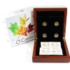 Image 1 : 2014 $5 O Canada 1/10oz .9999 Gold 4-Coin Set in Walnut Case (Tax Exempt)