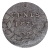 Image 4 : 5-cent 1875H Small Date ICCS VF20
