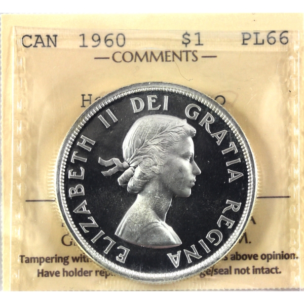 Silver $1 1960 ICCS PL66 Heavy Cameo