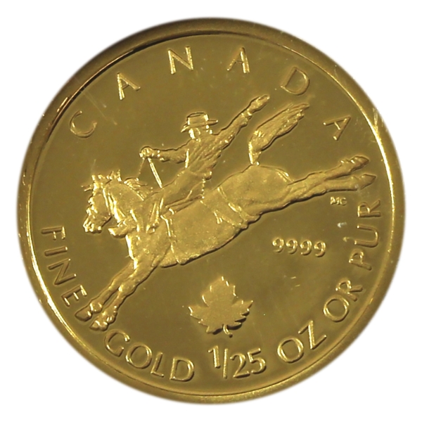 1/25oz 2006 50-cent Calgary Stampede .9999 Fine Gold Coin (Tax Exempt)