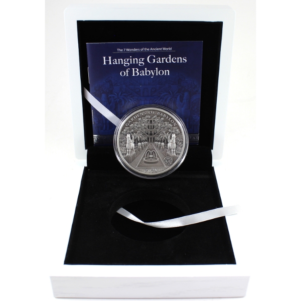 Solomon Islands Silver 2024 $10 7 Wonders - Hanging Gardens of Babylon (Tax Exempt)