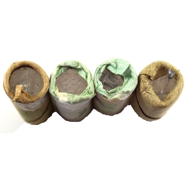 10-cent 2x 1969 & 2x 1975 Rolls of 50pcs. 4 Rolls