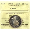 Image 1 : 25-cent 1958 ICCS PL66 Cameo