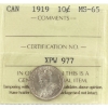 Image 1 : 10-cent 1919 ICCS MS65