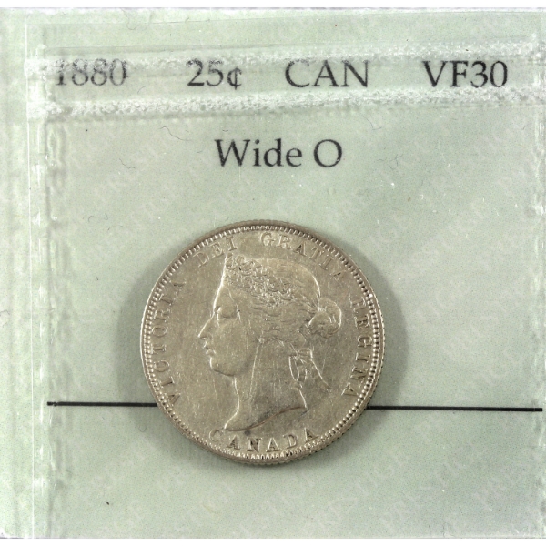 25-cent 1880H Wide 0 Prestige Certified VF30