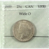 Image 1 : 25-cent 1880H Wide 0 Prestige Certified VF30