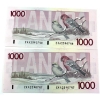 Image 1 : BC-61b 1988 $1000 Consecutive UNC or Better Bonin-Thiessen SN:EKA2590747-"48. 2pcs.