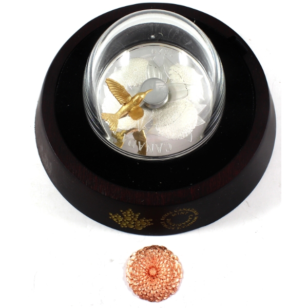 2020 $50 The Hummingbird and the Bloom 5oz .9999 Fine Silver Coin (Tax Exempt) — image 39