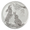 Image 1 : 2oz Australia 2023 $2 Year of the Rabbit .9999 Fine Silver Coin (Tax Exempt)