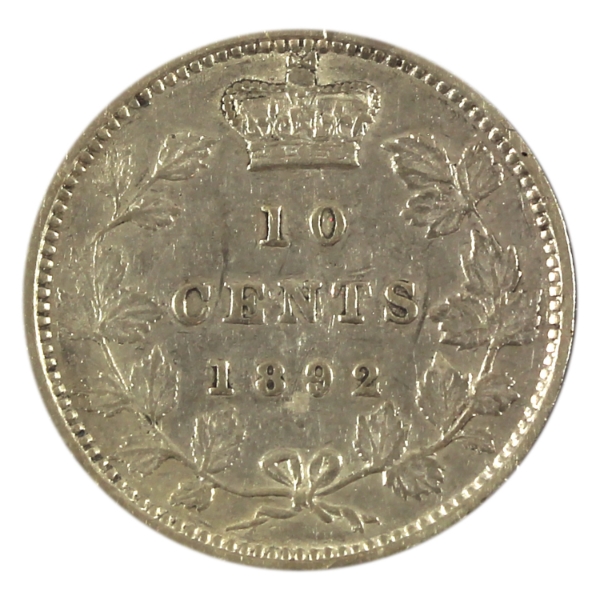 10-cent 1892 2/1 Obv 5 EF