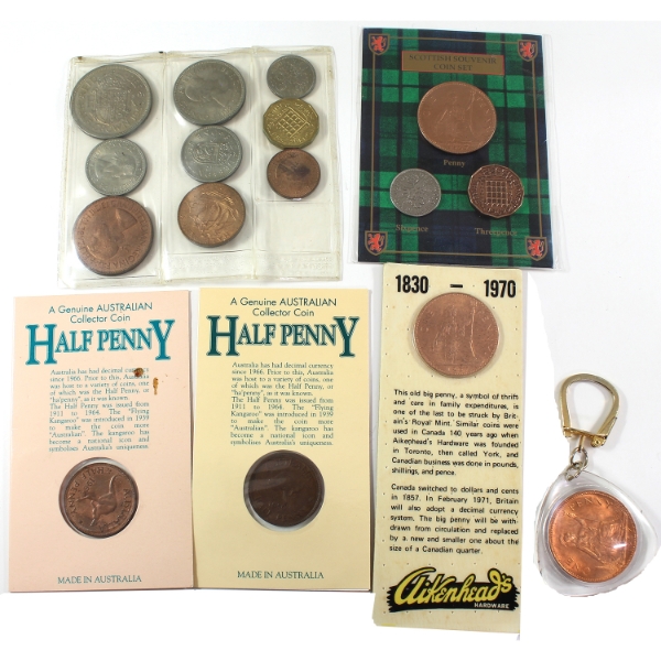 Bulk Lot of World 1950-1967 Coins & Sets. 6pcs.