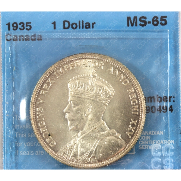 Silver $1 1935 CCCS MS65