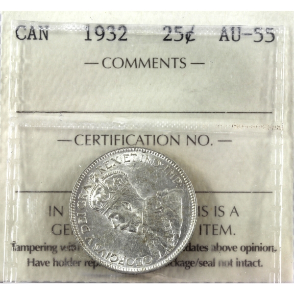 25-cent 1932 ICCS AU55