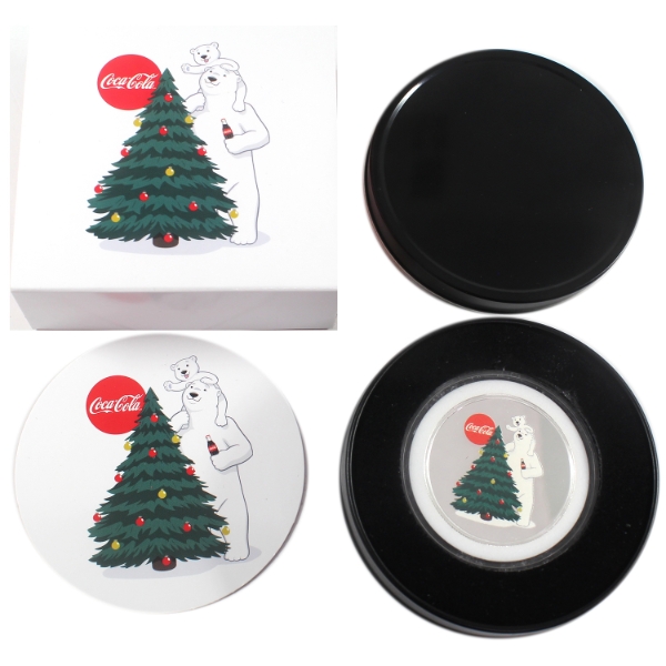 1oz Coca-Cola Polar Bear .999 Fine Silver in Tin Case (Tax Exempt)