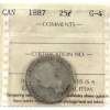 Image 1 : 25-cent 1887 ICCS G4
