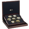 Image 1 : 2019 Big Coin Series 7-Piece Set of 5oz Fine Silver Coins w/ Reverse Gold Plating (Tax Exempt)