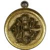 Image 1 : 1887 Gold Plated Love Token w/ Bezel