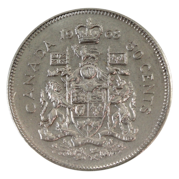 50-cent 1968 Missing "A" (in ADMARE) BU. *Very Rare*. Sold as is