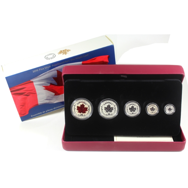 2015 The Maple Leaf Fine Silver Fractional Set (No Tax)