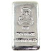 Image 1 : 5oz Eagle Forge Mint Skull & Crossbones .999 Fine Silver Hand Poured Bar (Tax Exempt)