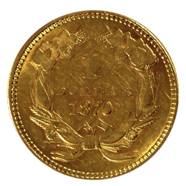 USA Gold 1870 Dollar AU-UNC