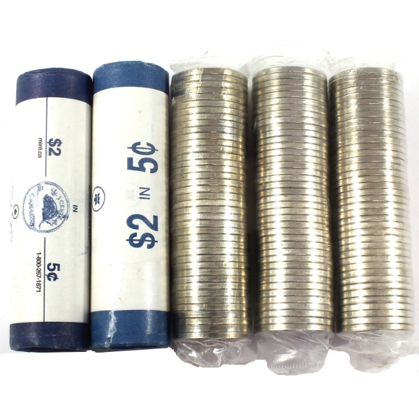 5x 5-cent 1999-2006 Original Rolls of 40pcs. 5 Rolls.